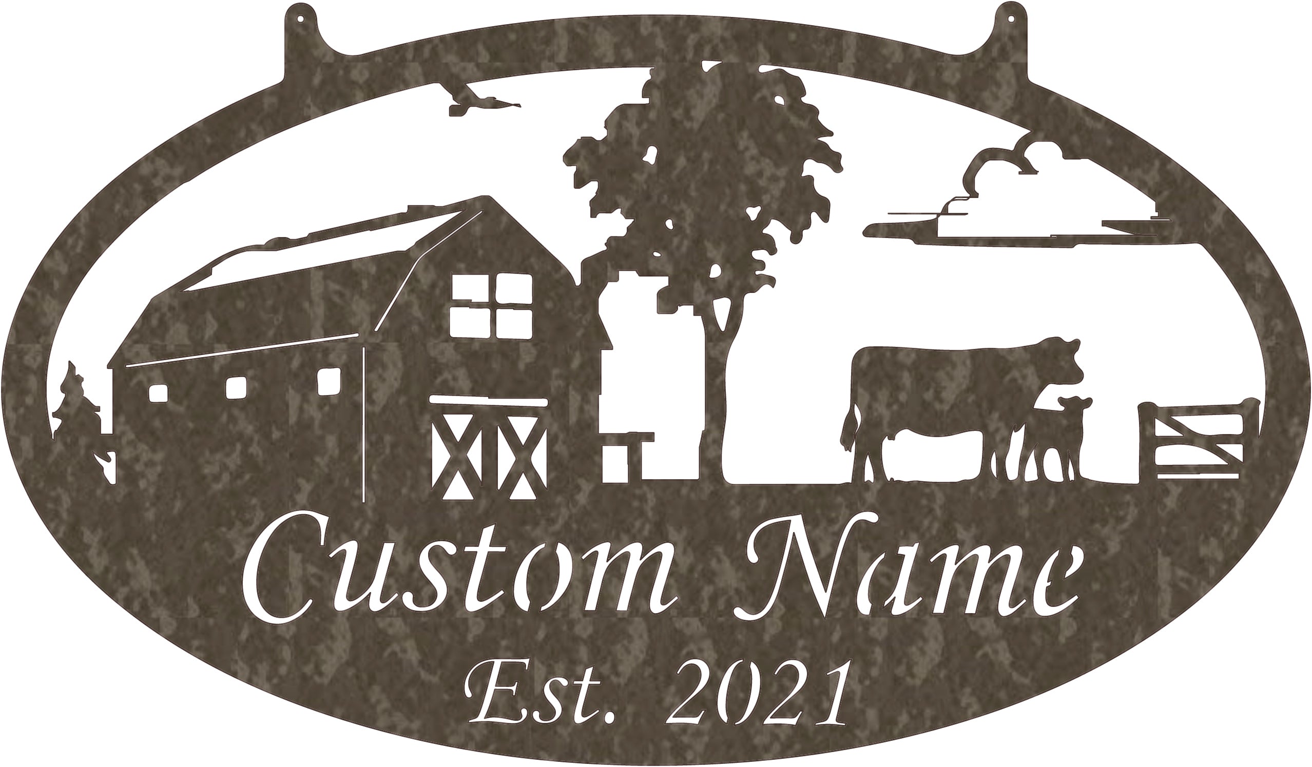 Farm Cow Monogram