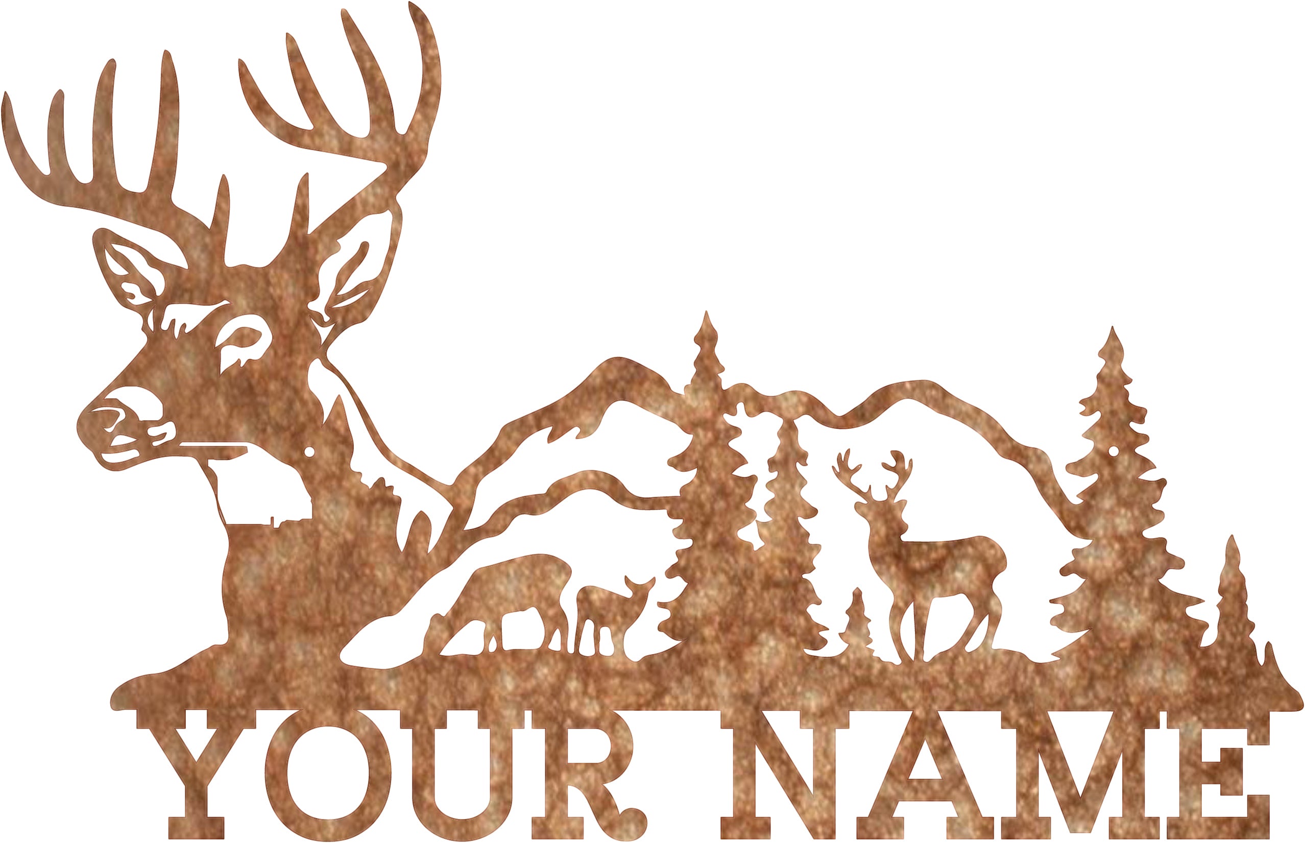 Whitetail Family Monogram