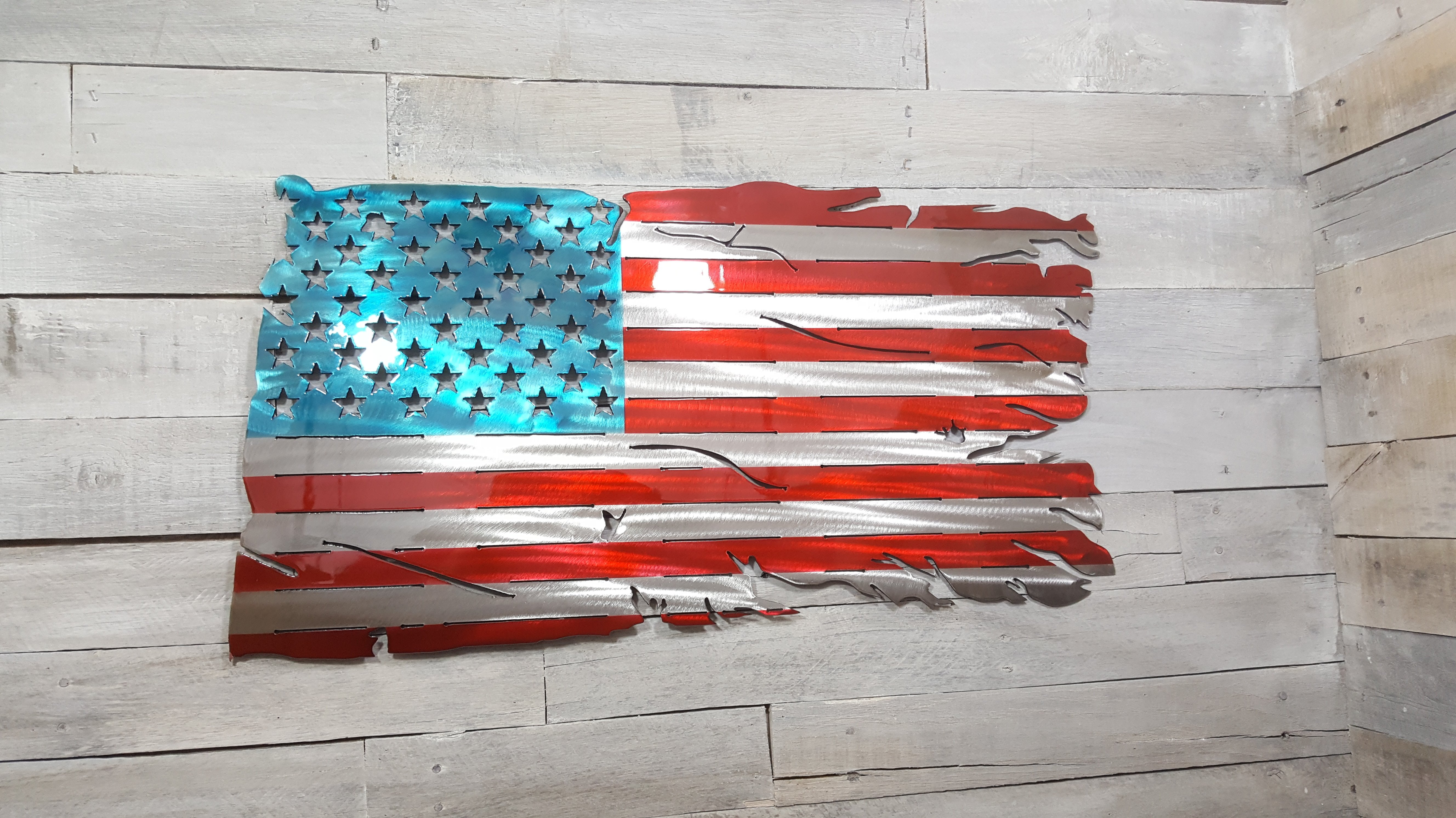 Weathered  American Flag - Hersey Customs Inc.